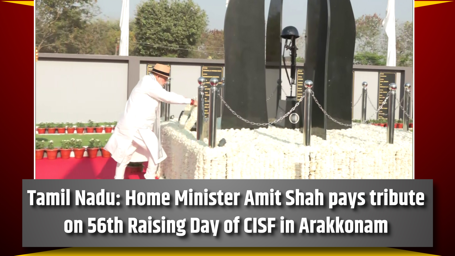 Tamil Nadu: Home Minister Amit Shah pays tribute on 56th Raising Day of CISF in Arakkonam 