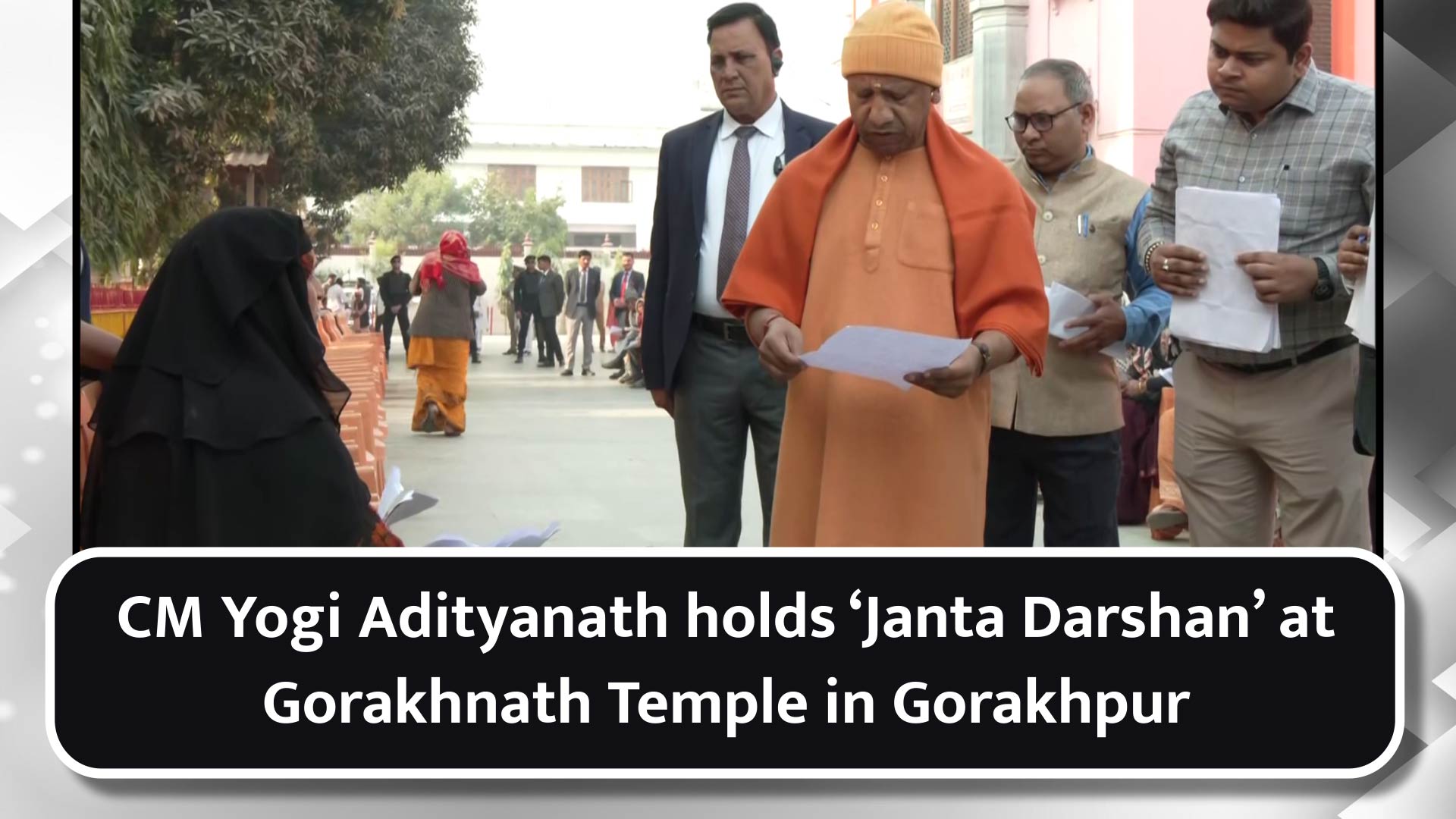 CM Yogi Adityanath holds `Janta Darshan` at Gorakhnath Temple in Gorakhpur