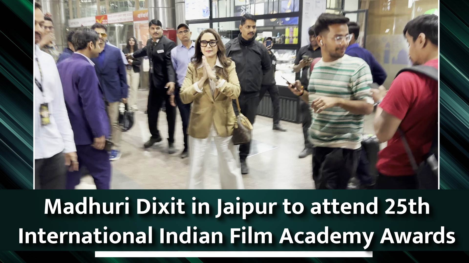 Madhuri Dixit in Jaipur to attend 25th International Indian Film Academy Awards