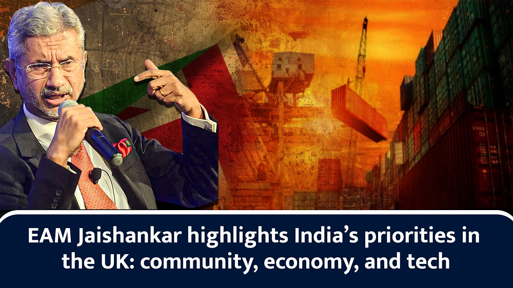 EAM Jaishankar highlights Indias priorities in the UK: community, economy, and tech