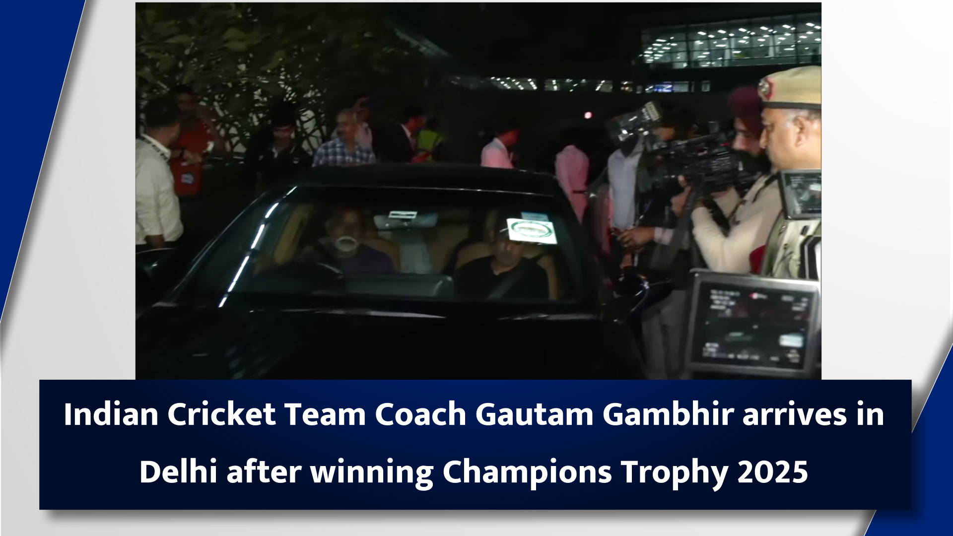 Indian Cricket Team Coach Gautam Gambhir arrives in Delhi after winning Champions Trophy 2025