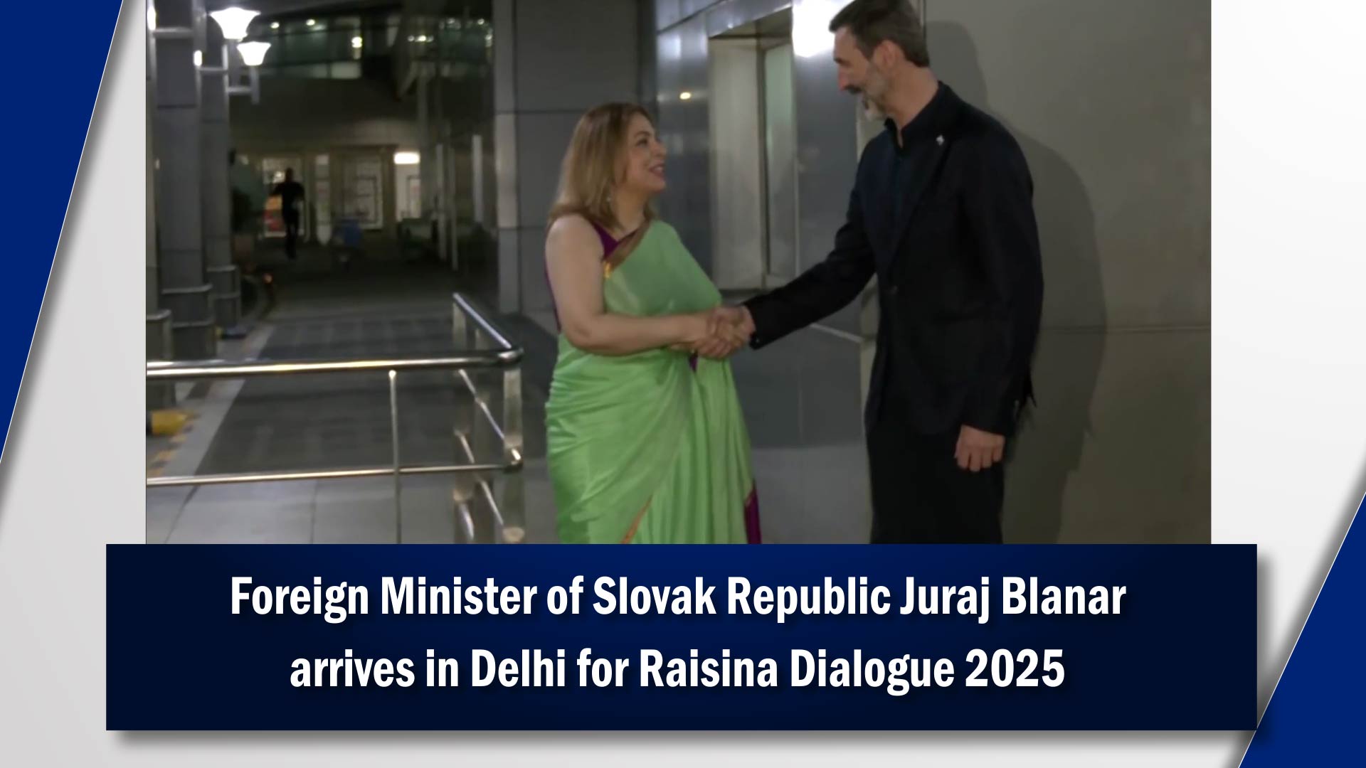 Foreign Minister of Slovak Republic Juraj Blanar arrives in Delhi for Raisina Dialogue 2025