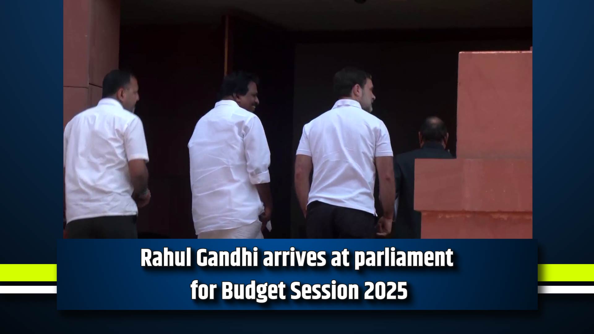 Rahul Gandhi arrives at parliament for Budget Session 2025 