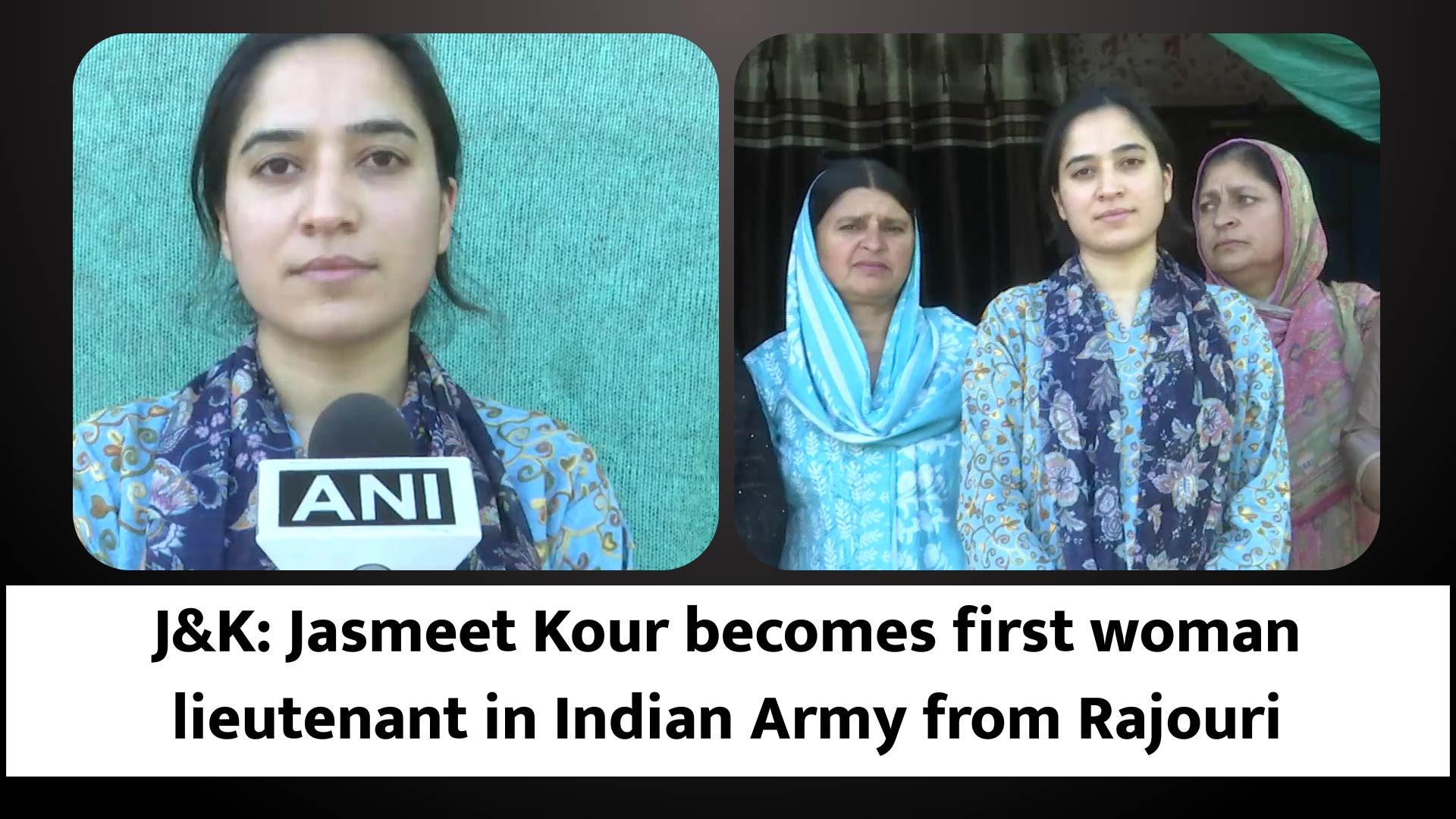J&K: Jasmeet Kour becomes first woman lieutenant in Indian Army from RajouriJ&K: Jasmeet Kour becomes first woman lieutenant in Indian Army from RajouriJ&K: Jasmeet Kour becomes first woman lieutenant in Indian Army from RajouriJ&K: Jasmeet Kour becomes f