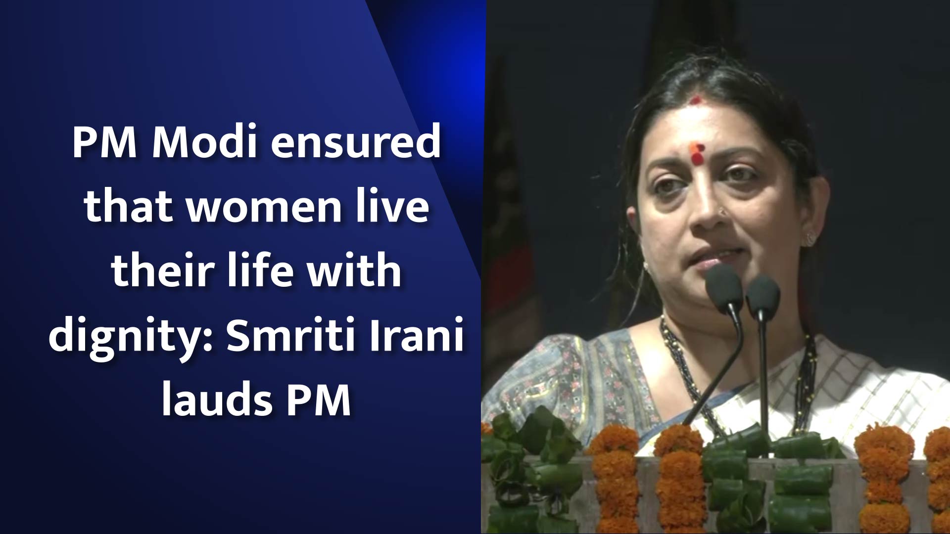 PM Narendra Modi ensured that women live their life with dignity: Smriti Irani lauds PM