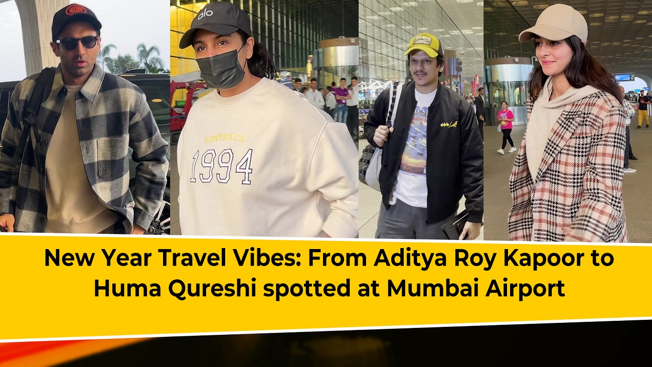 New Year Travel Vibes: From Aditya Roy Kapoor to Huma Qureshi spotted at Mumbai Airport