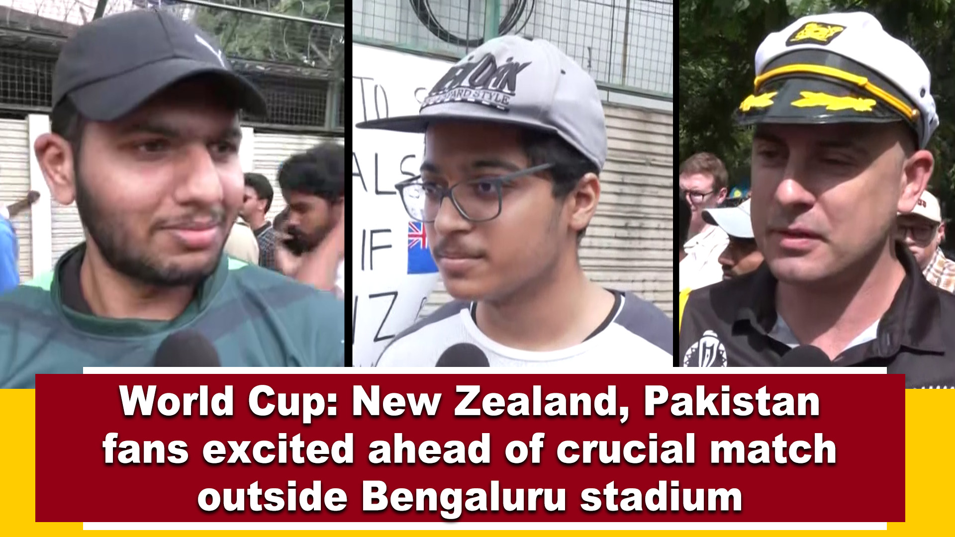World Cup: New Zealand, Pakistan fans excited ahead of crucial match outside Bengaluru stadium