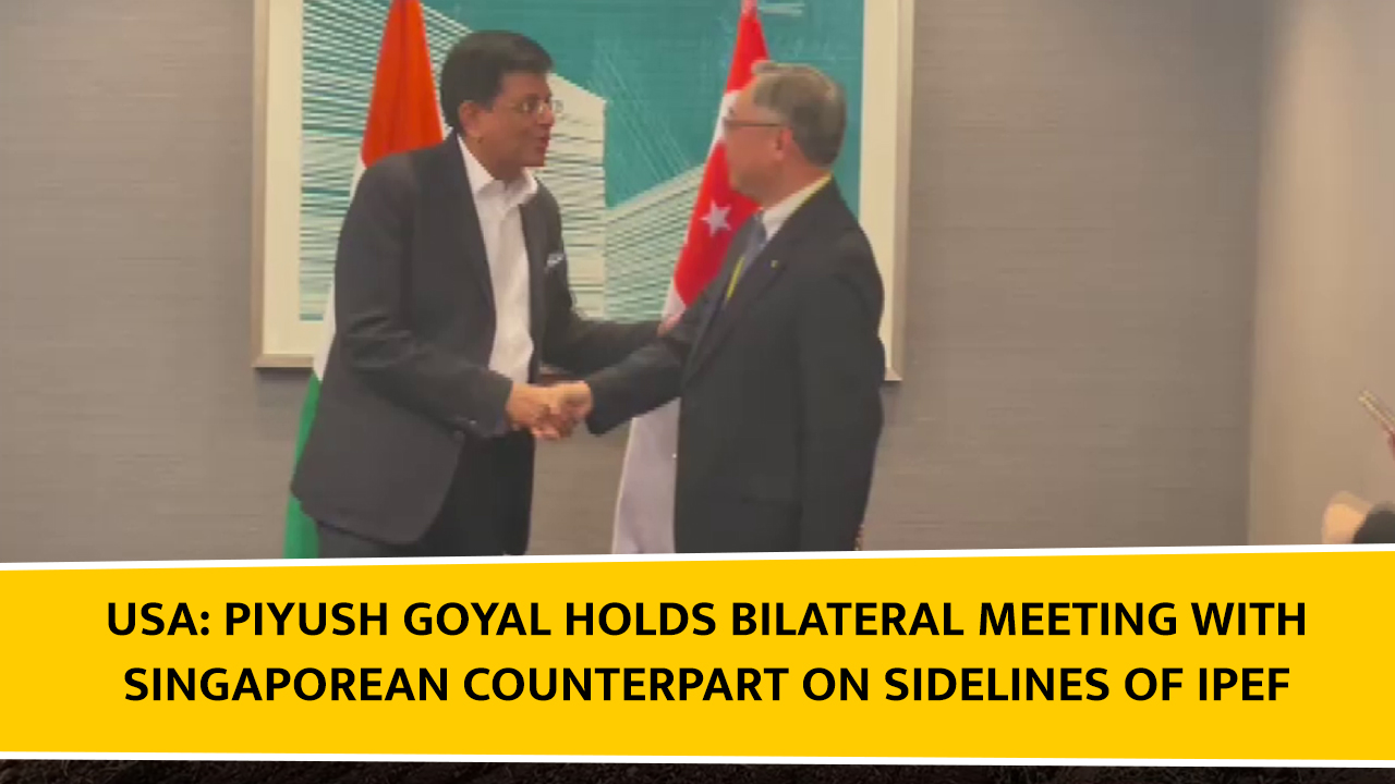 USA: Piyush Goyal holds bilateral meeting with Singaporean counterpart on sidelines of IPEF