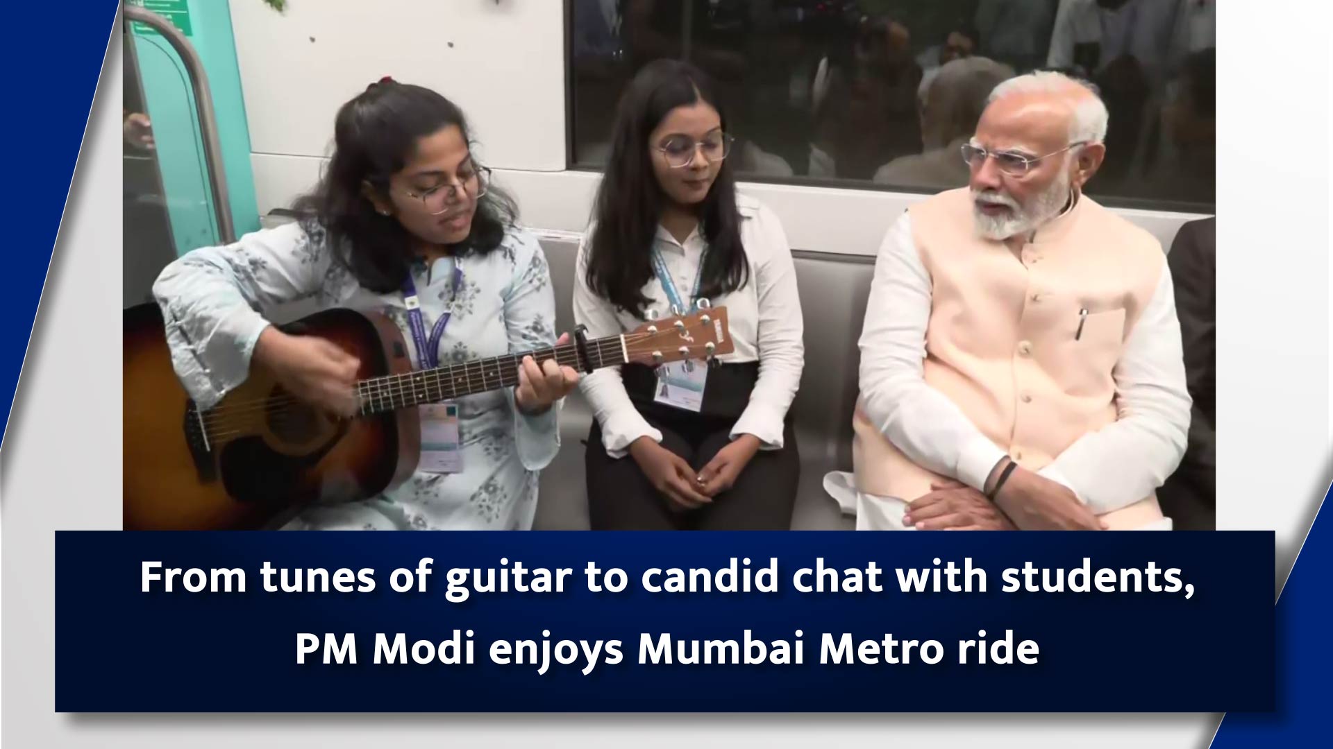 From tunes of guitar to candid chat with students, PM Narendra Modi enjoys Mumbai Metro ride