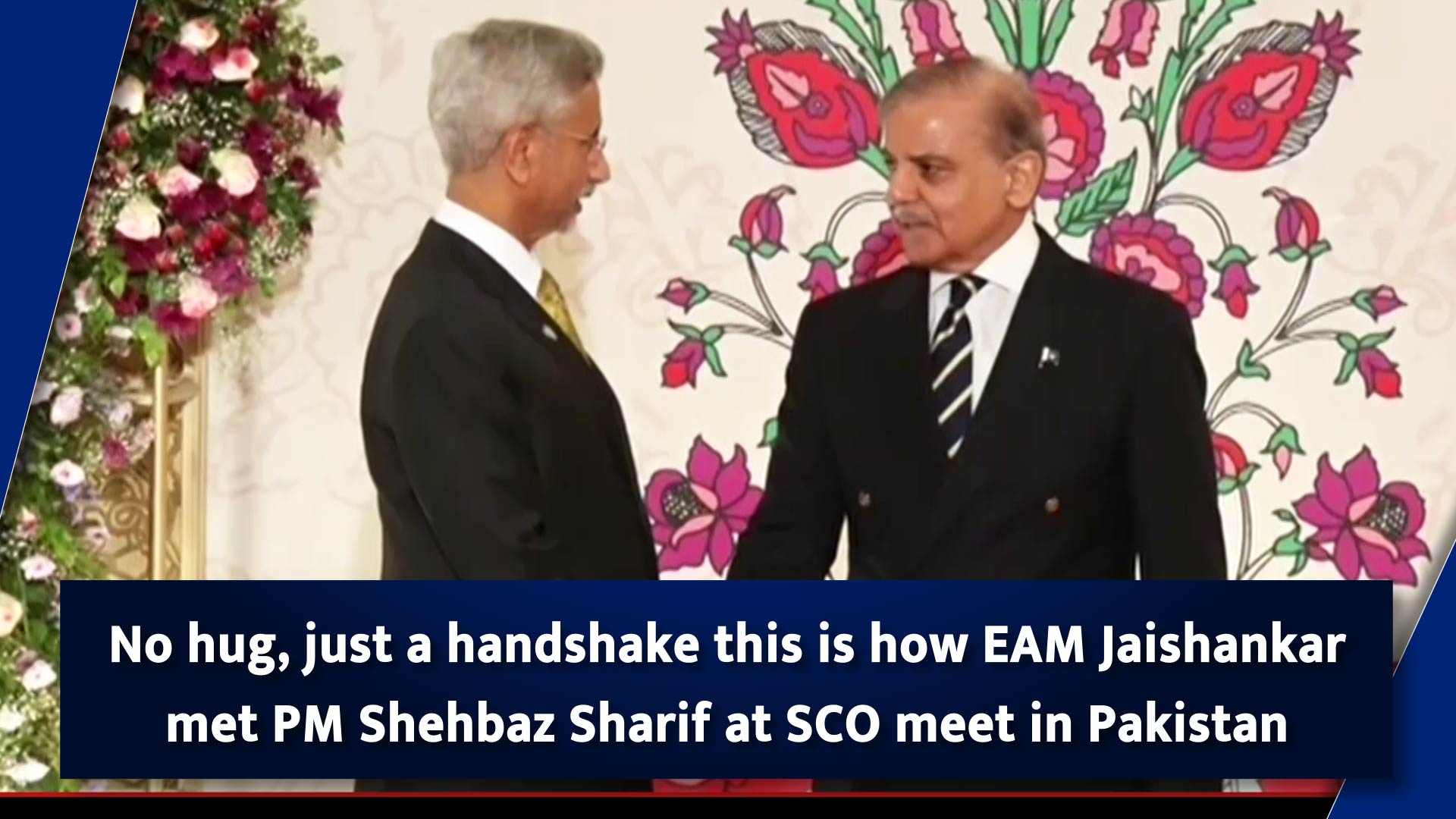 No hug, just a handshake this is how EAM Jaishankar met PM Shehbaz Sharif at SCO meet in Pakistan