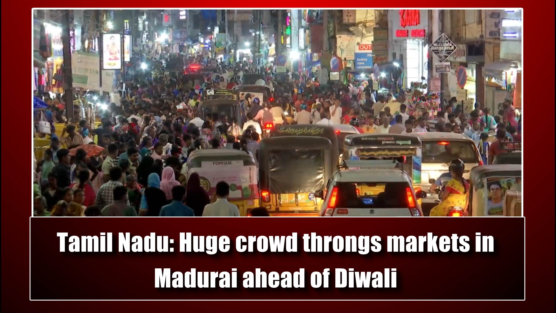 Tamil Nadu: Huge crowd throngs markets in Madurai ahead of Diwali