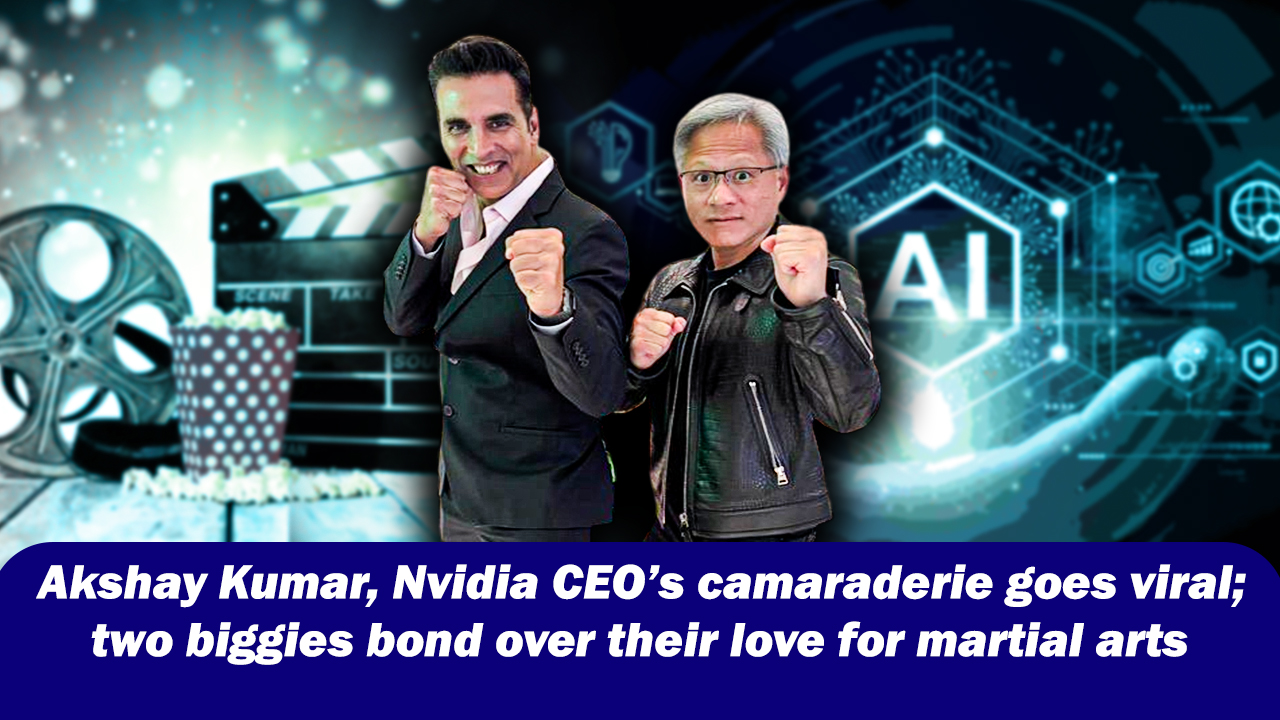 Akshay Kumar, Nvidia CEO`s camaraderie goes viral; two biggies bond over their love for martial arts