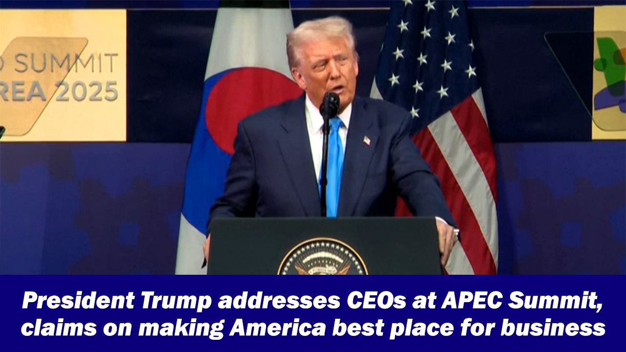 President Trump addresses CEOs at APEC Summit, claims on making America best place for business