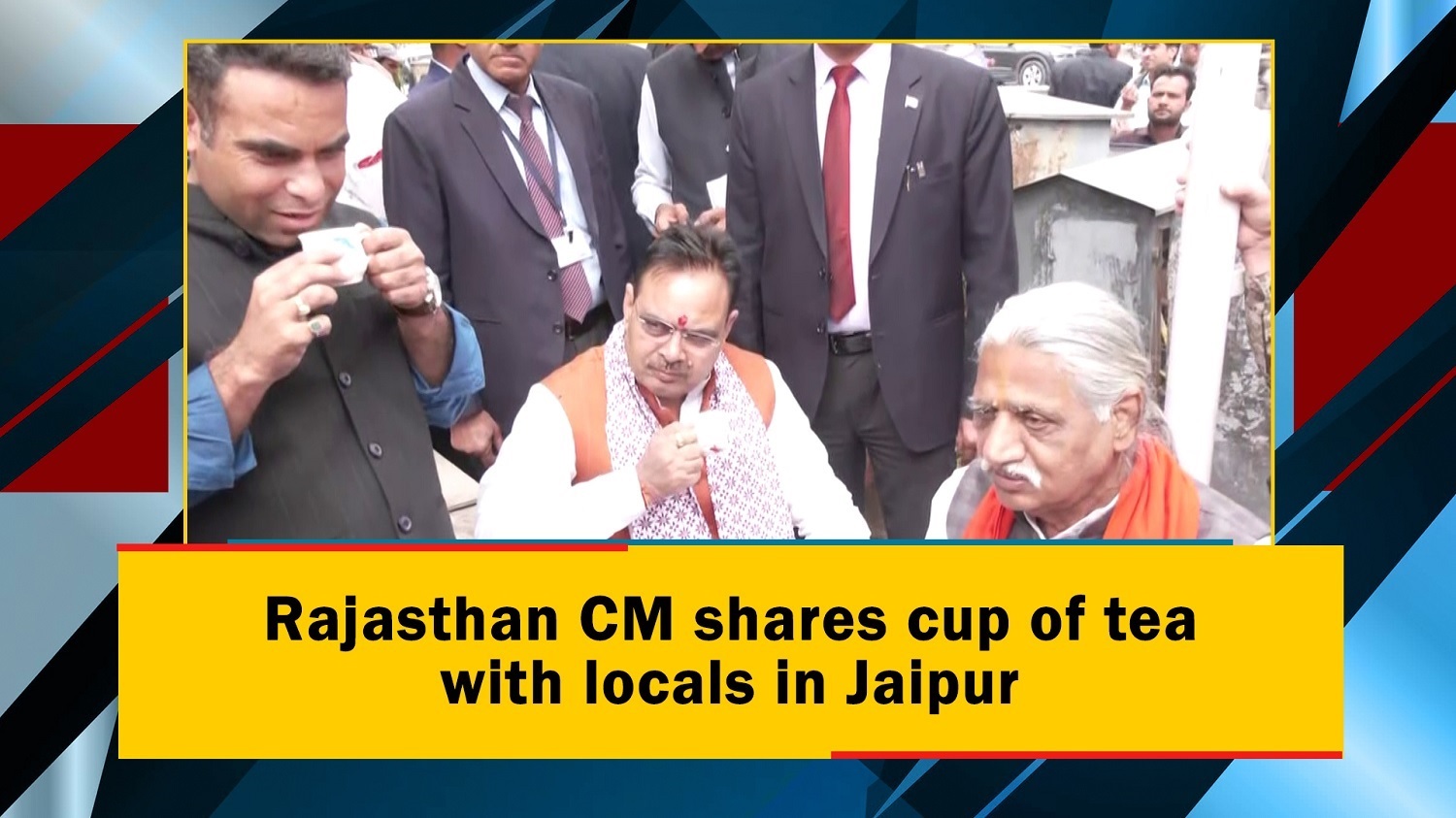 Rajasthan CM shares cup of tea with locals in Jaipur