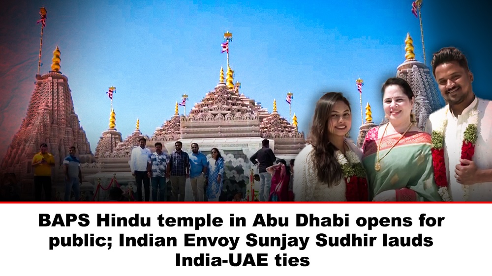 BAPS Hindu temple in Abu Dhabi opens for public` Indian Envoy Sunjay Sudhir lauds India-UAE ties