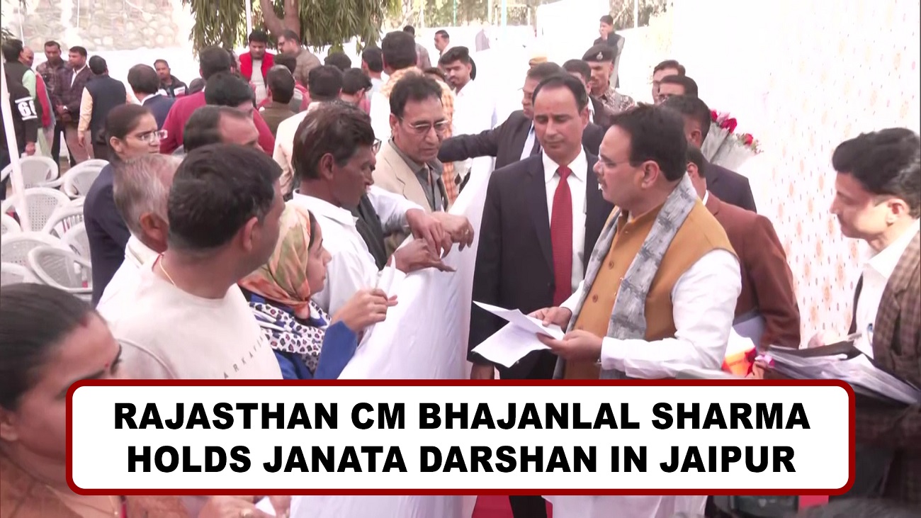 Rajasthan CM Bhajanlal Sharma holds Janata Darshan in Jaipur