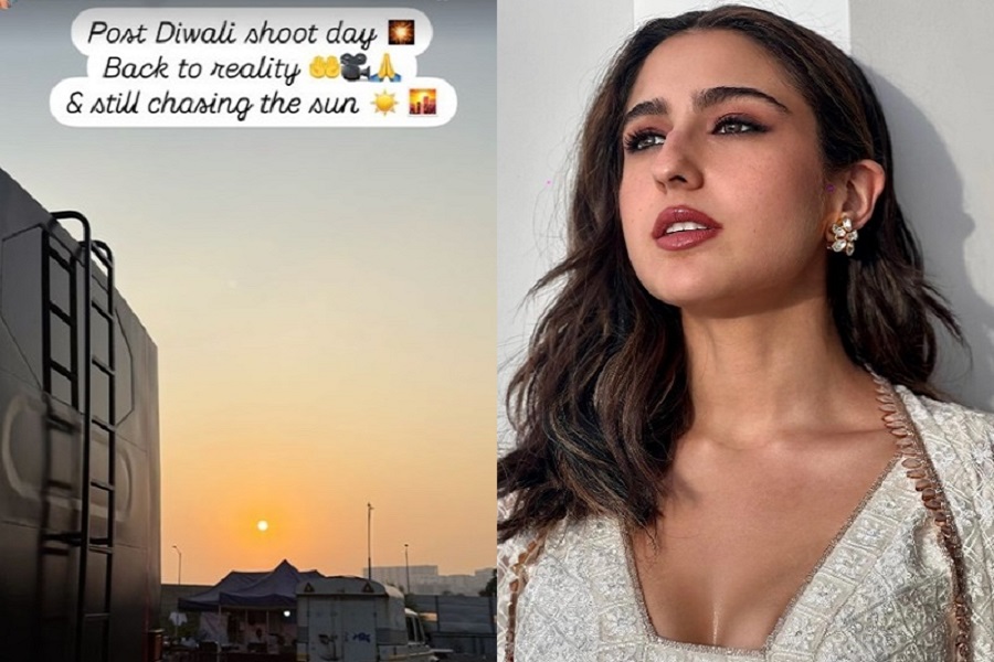 Sara Ali Khan is `back to reality` with `post Diwali shoot day`