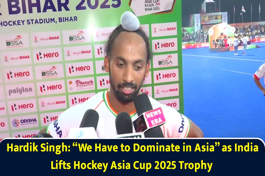 Hardik Singh: `We Have to Dominate in Asia` as India Lifts Hockey Asia Cup 2025 Trophy