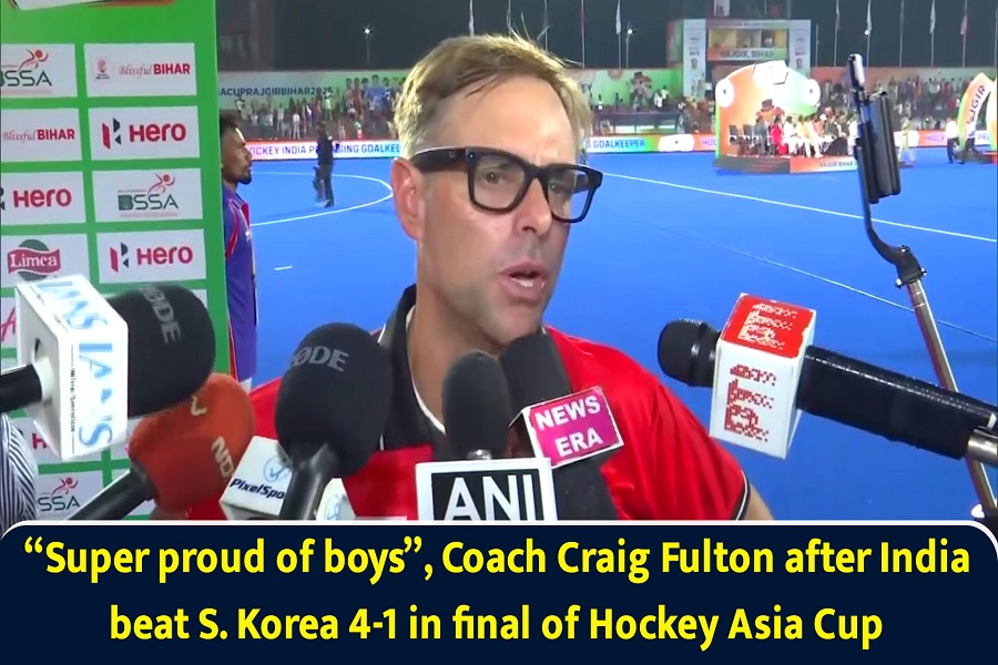 `Super proud of boys`, Coach Craig Fulton after India beat S. Korea 4-1 in final of Hockey Asia Cup