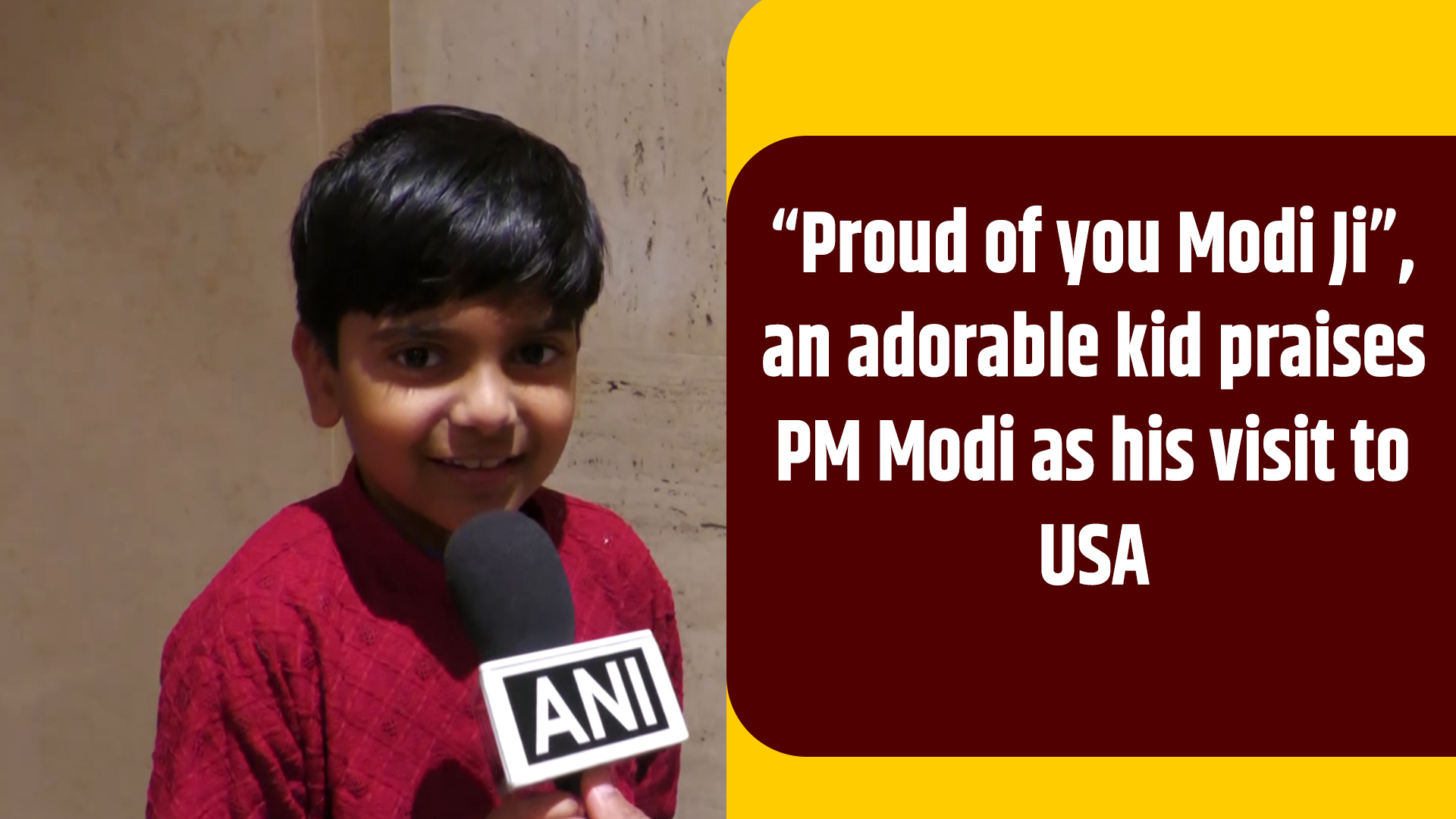 ``Proud of you Modi Ji``, an adorable kid praises PM Narendra Modi as his visit to USA