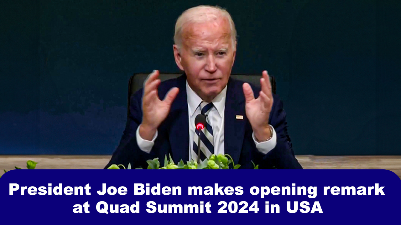 President Joe Biden makes opening remark at Quad Summit 2024 in USA