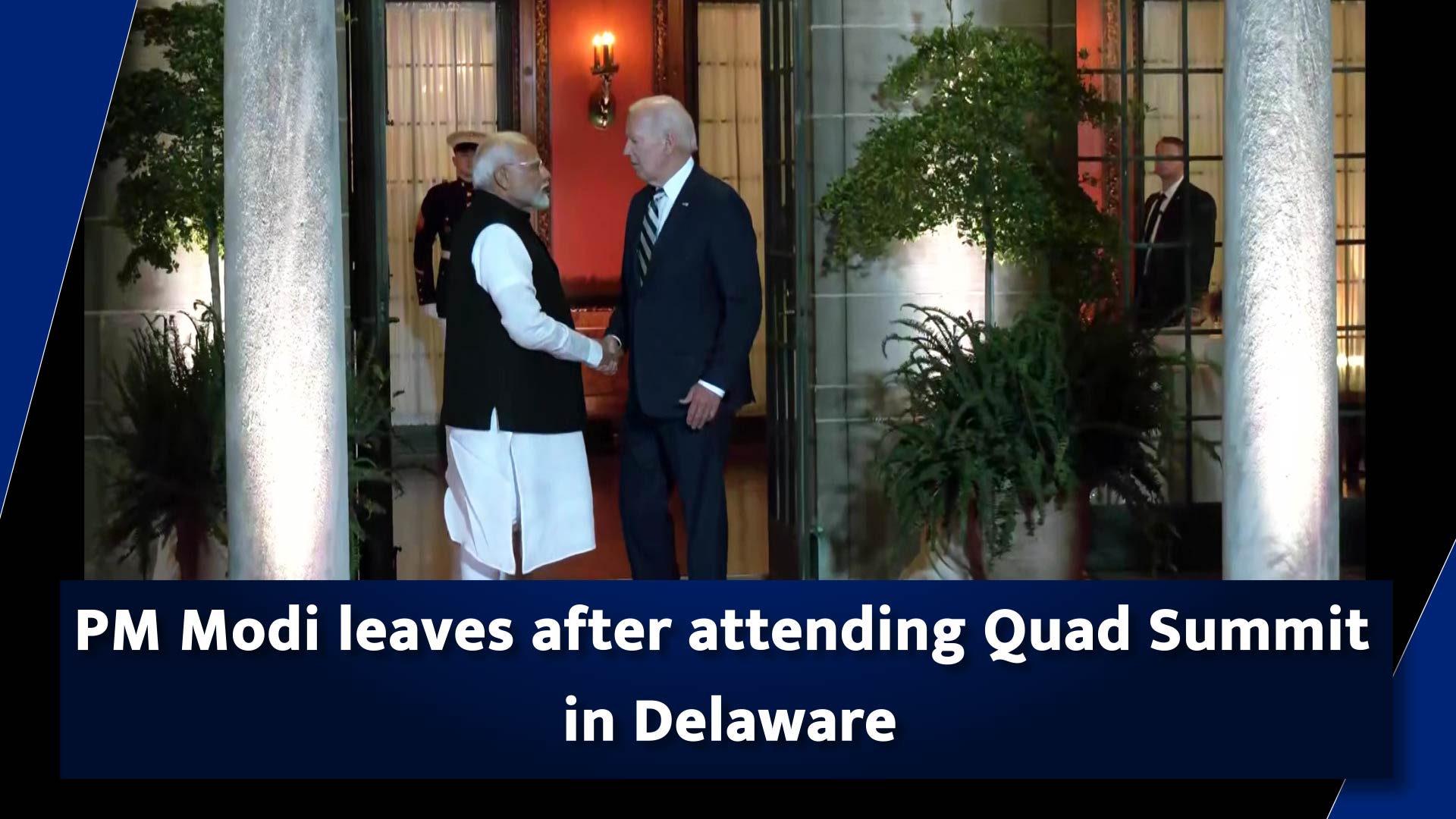 PM Narendra Modi leaves after attending Quad Summit in Delaware