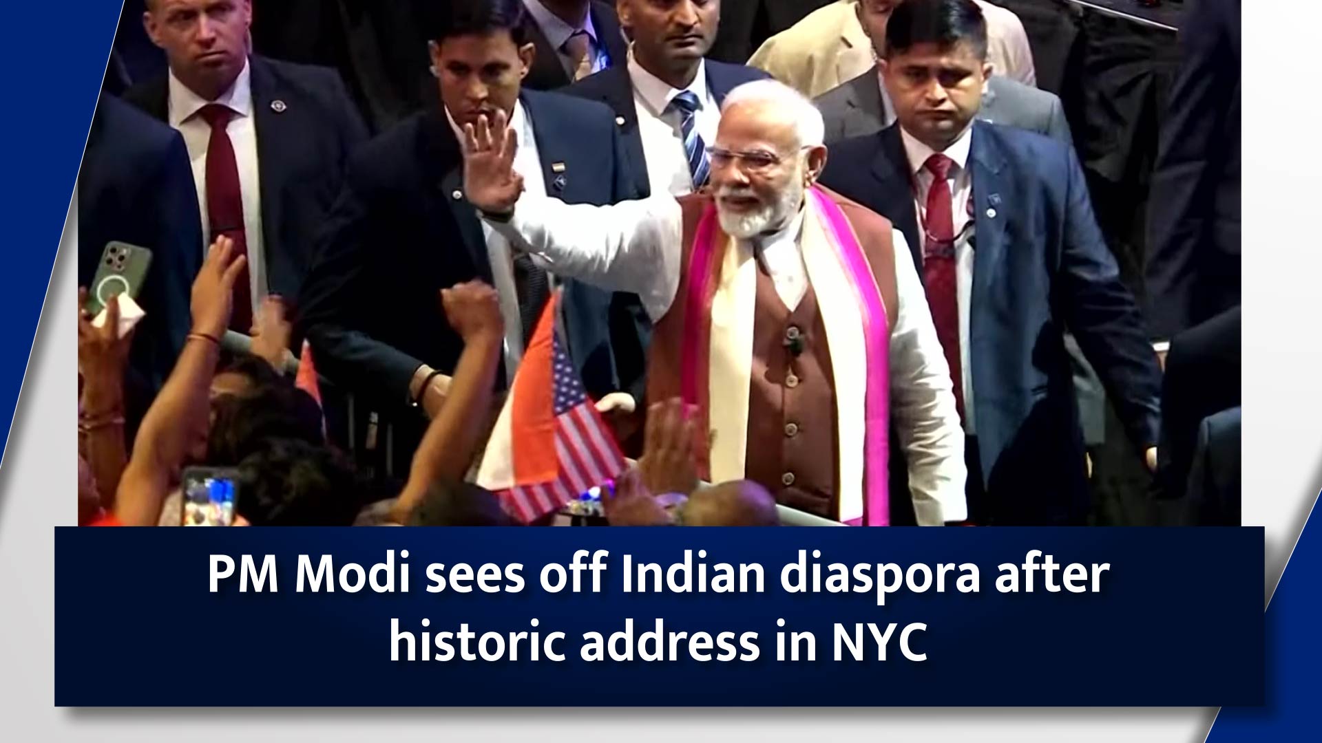 PM Narendra Modi sees off Indian diaspora after historic address in NYC