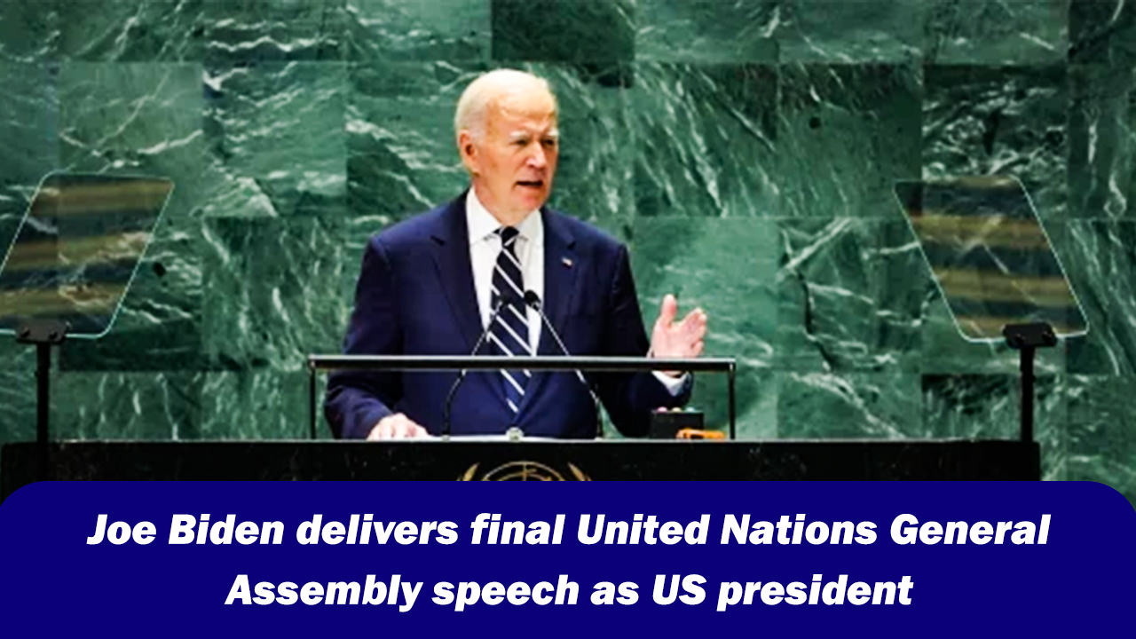 Joe Biden delivers final United Nations General Assembly speech as US president