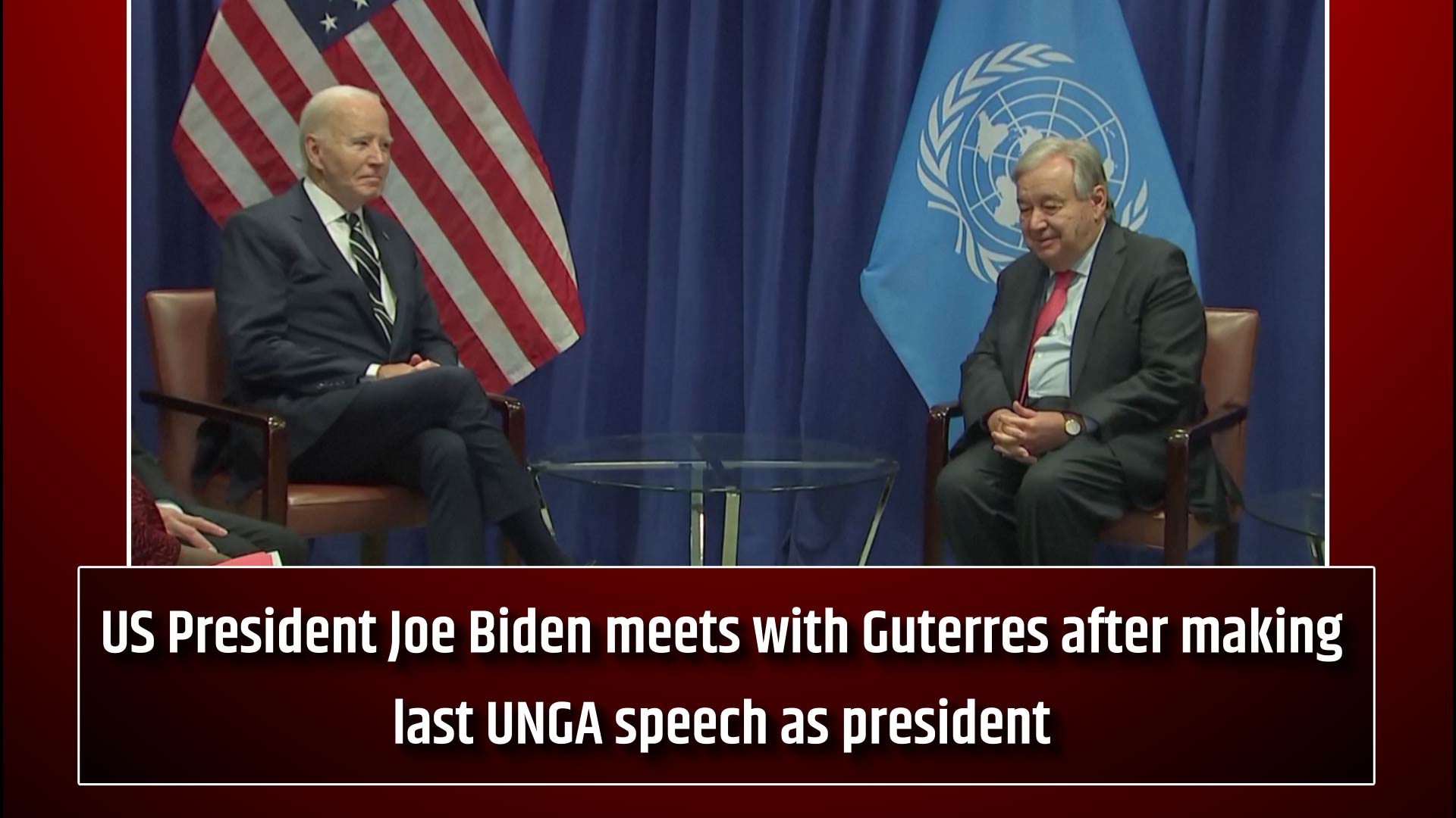 US President Joe Biden meets with Guterres after making last UNGA speech as president