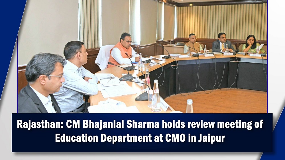 Rajasthan` CM Bhajanlal Sharma holds review meeting of Education Department at CMO in Jaipur