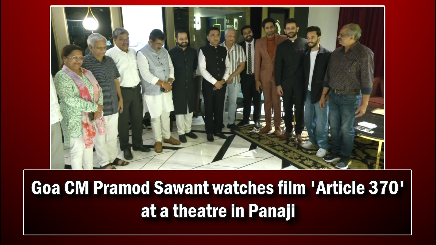 Goa CM Pramod Sawant watches film Article 370` at a theatre in Panaji