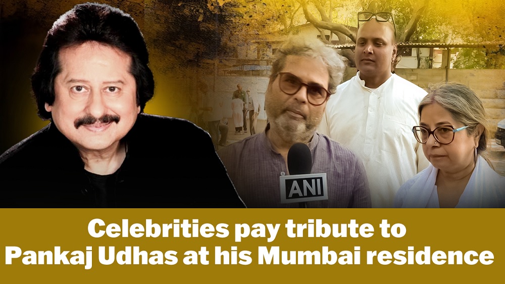 Celebrities pay tribute to Pankaj Udhas at his Mumbai residence